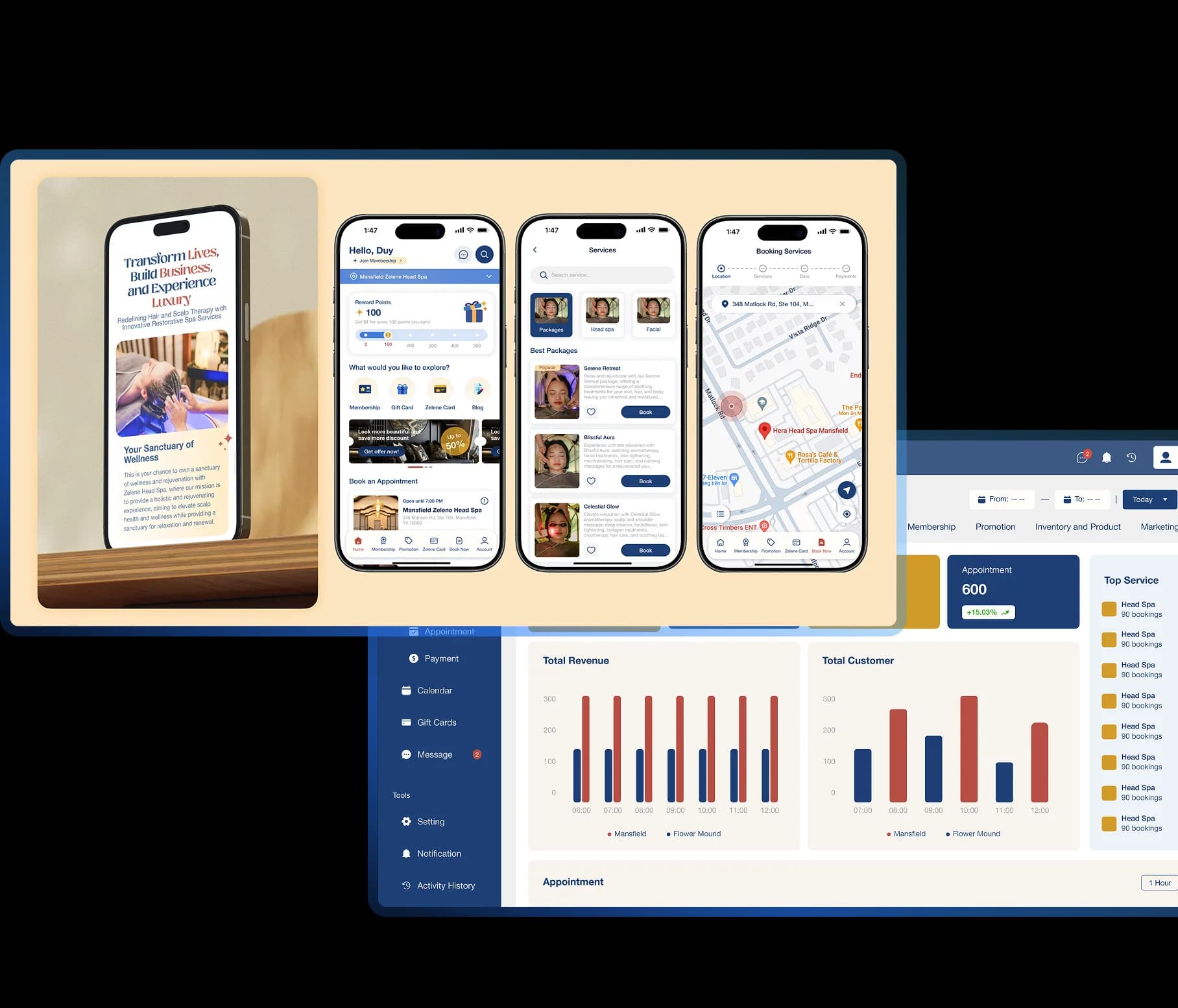 App Booking & Dashboard Admin