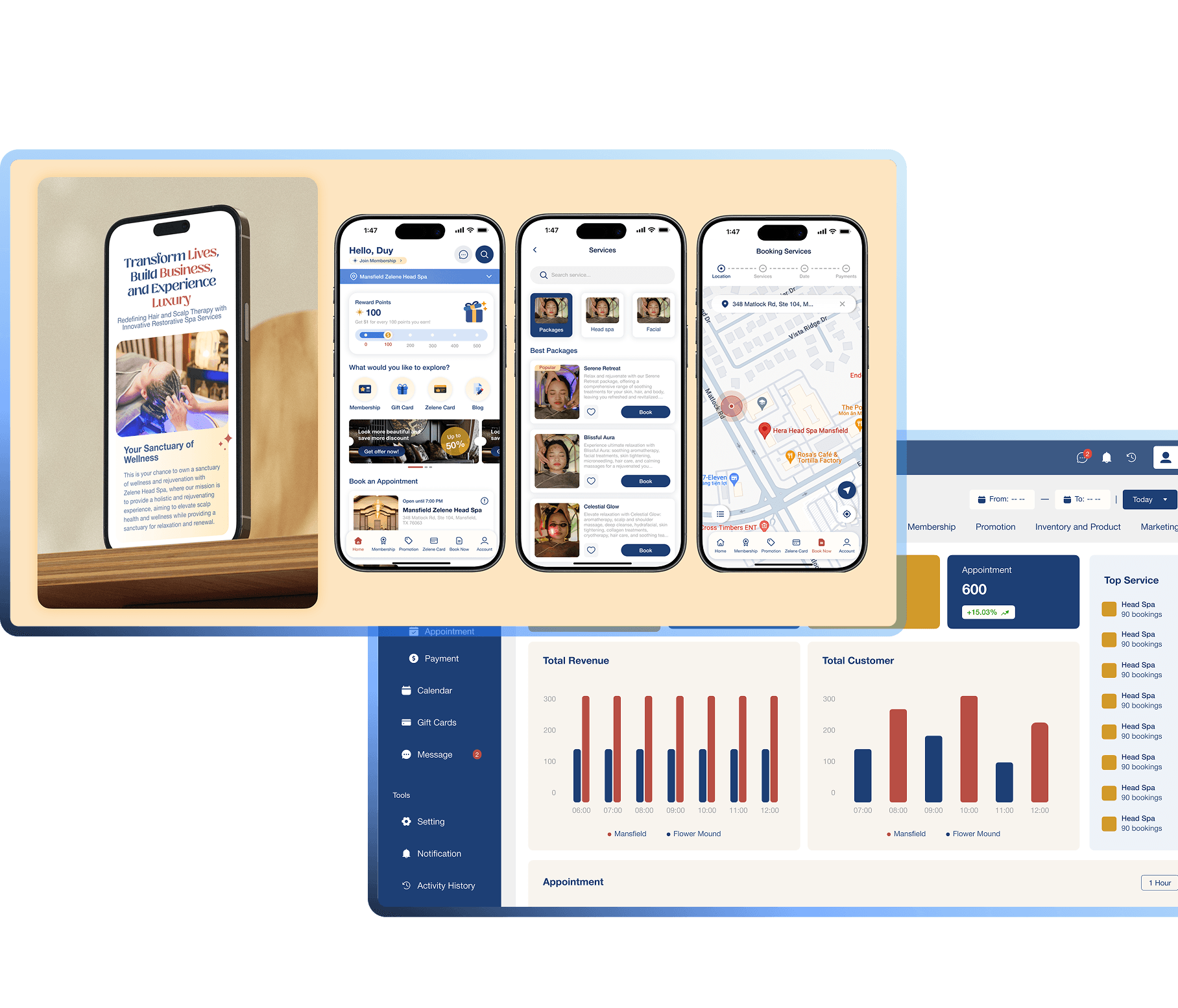 App Booking & Dashboard Admin