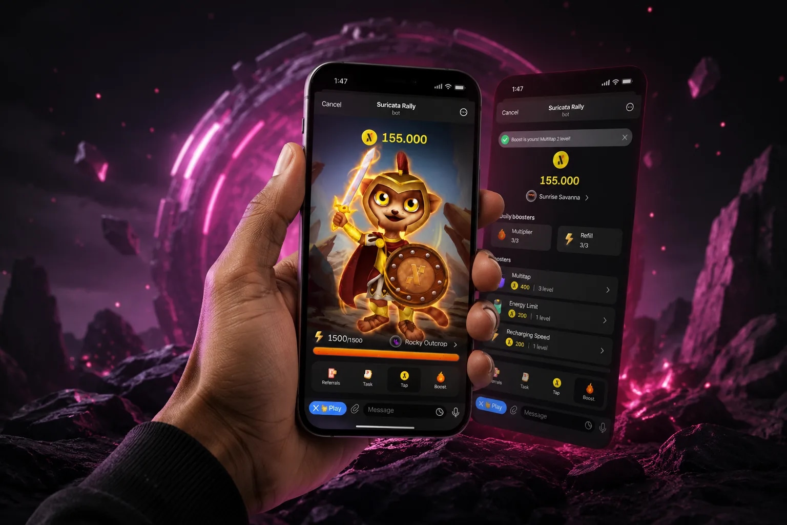 Tasks, Referrals, and Boosters in One Flow