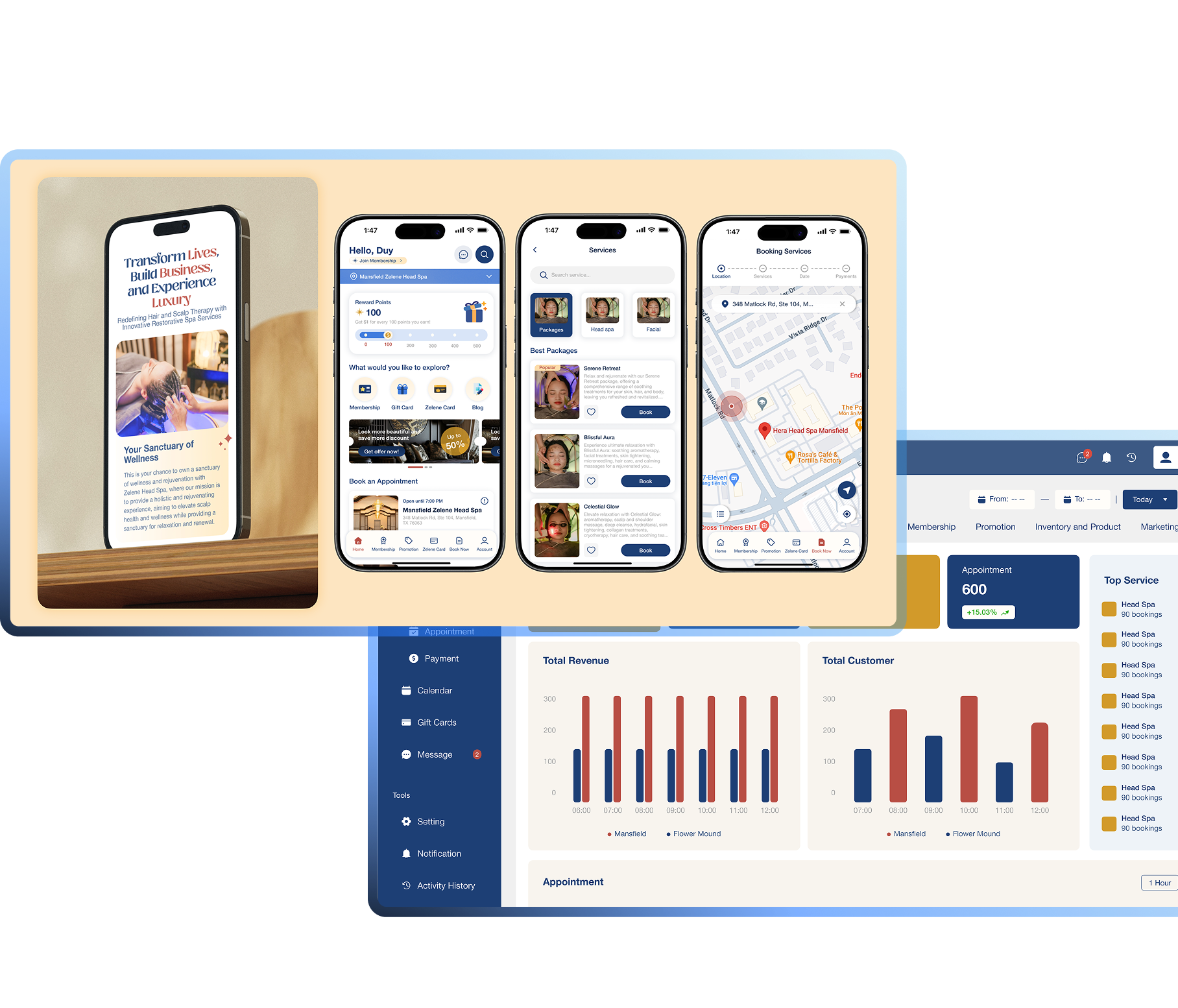 App Booking & Dashboard Admin